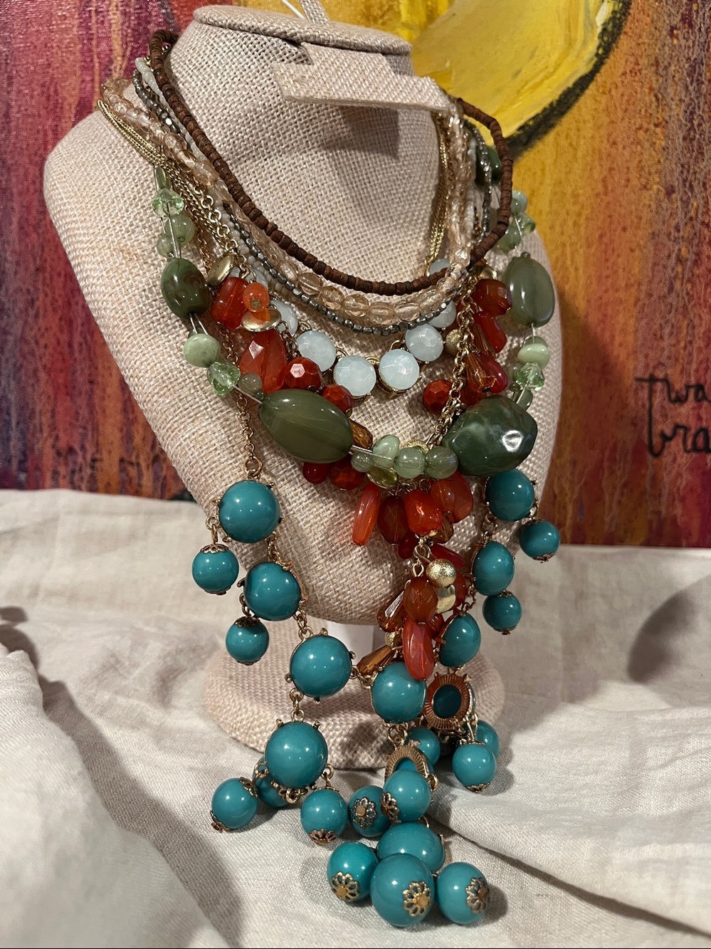 Mermaidcore Turquoise and Multi-Color Women's Necklace Collection